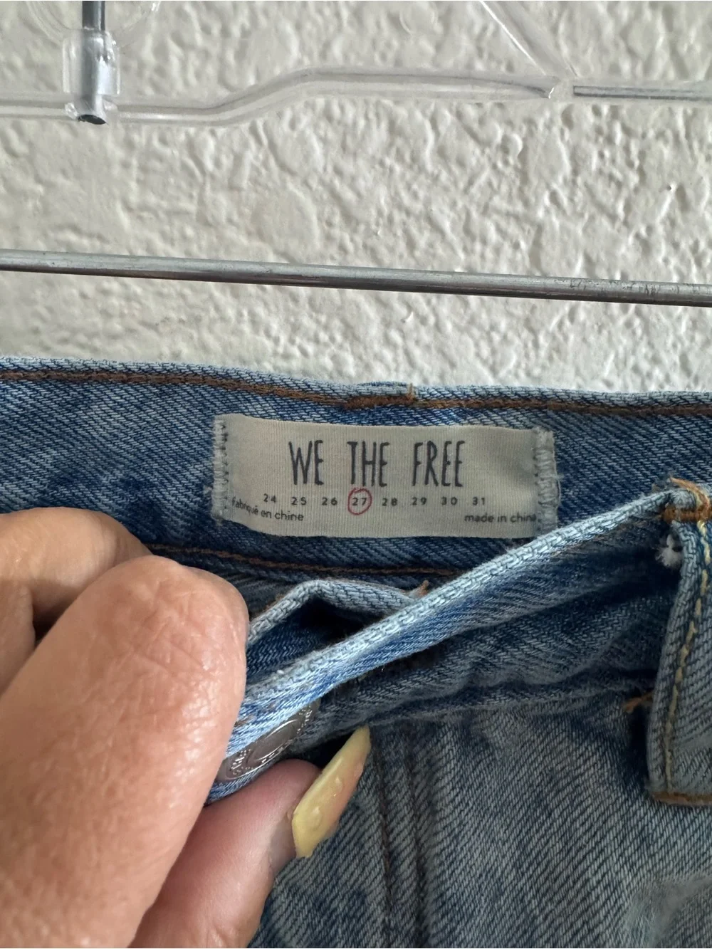 Free People We the Free Distressed Denim mini skirt